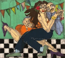 TANGO DANCERS - ORIGINAL Painting on Canvas by Argentinian painter - Art 101