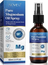 AL'IVER Pure Magnesium Oil Spray, 60mL, Exp 05/27