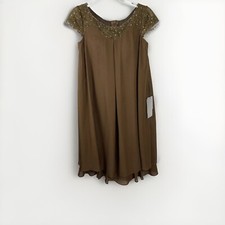 Woman  s JJHouse Size 4 Brown Wedding/special Occasion Dress.