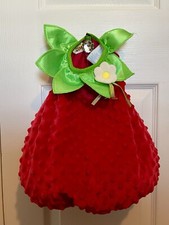 Strawberry Halloween Costume Baby 3-6mo Boy or Girl Unisex Slip On