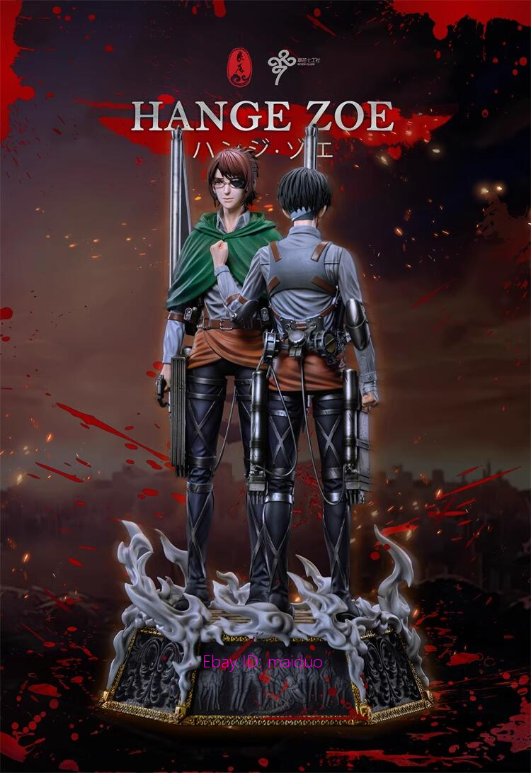 LEVI LOVE IS REAL 2023 コラージュアート Levi Ackerman Hange Zoe LC Studio Resin Figurine Statue 37cm