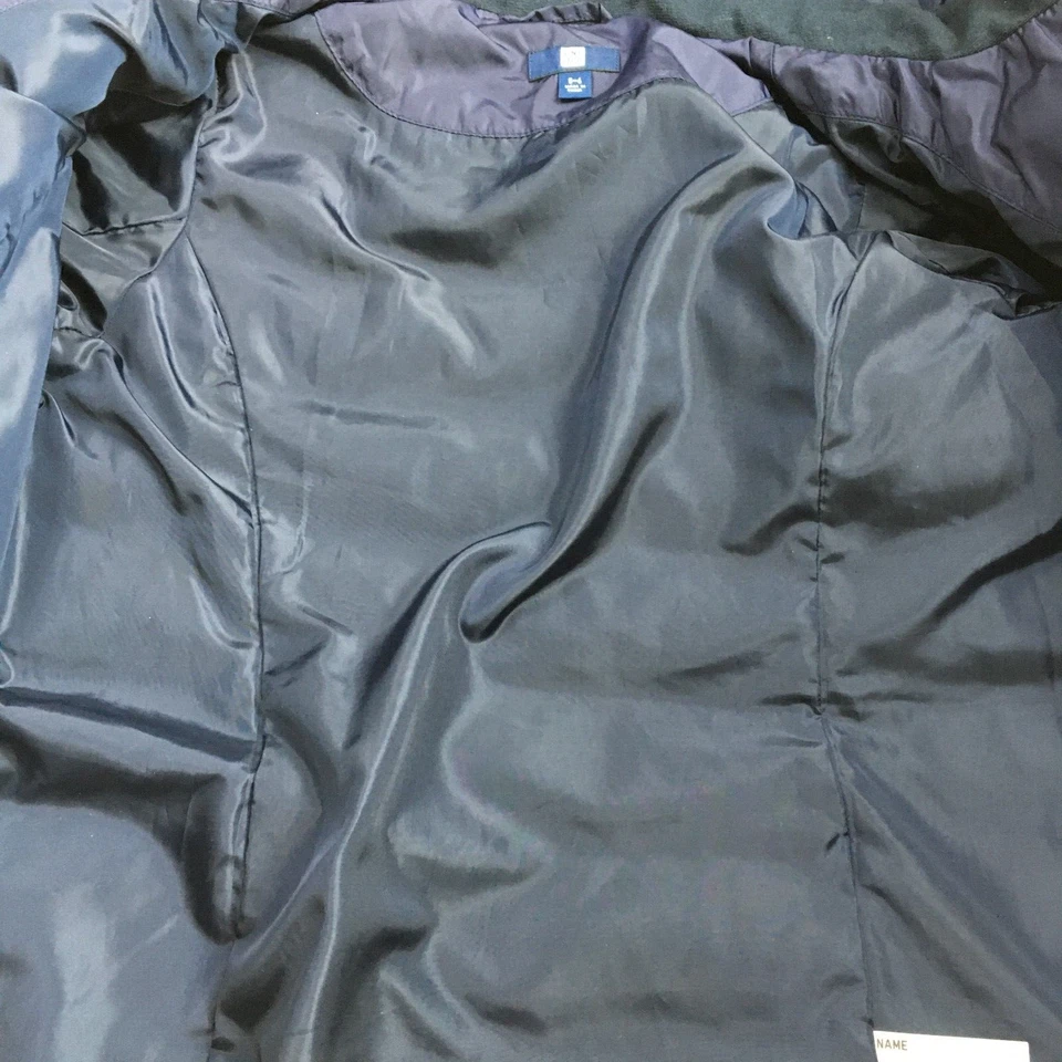 UNIQLO Unisex Niños Niño Niña Talla 5-6 Azul Oscuro Extraíble Piel Capucha Borde Puffer Chaqueta Foto 4 de 4