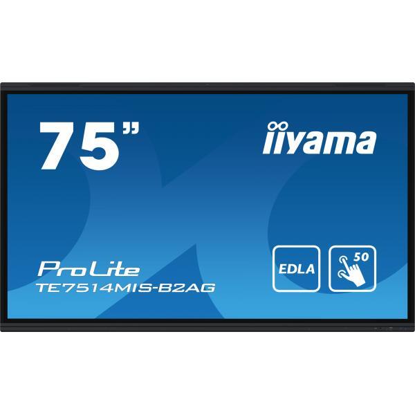 Iiyama PROLITE TE7514MIS-B2AG Pannello piatto per segnaletica digitale 190,5 cm