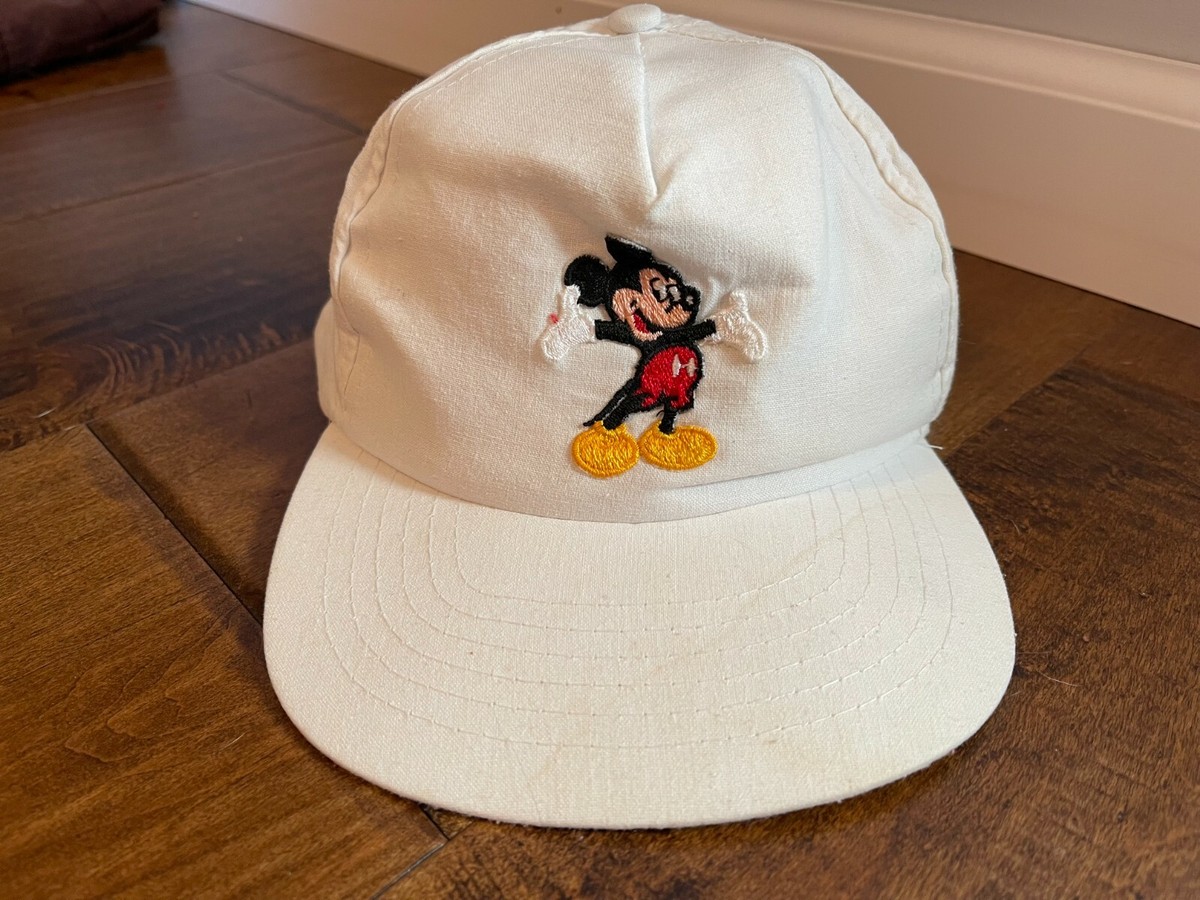Vintage Mickey Mouse Walt Disney World White Adjustable 
