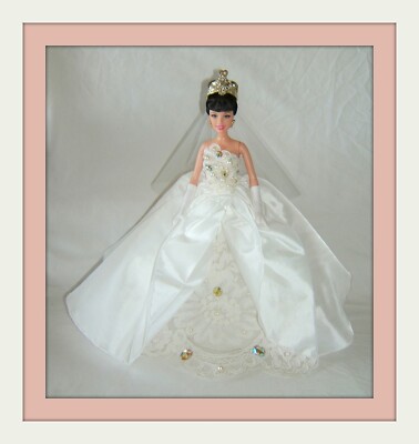 Barbie Poupée D'Occasion - Robe De Mariée - 29 Cm [Cas.3
