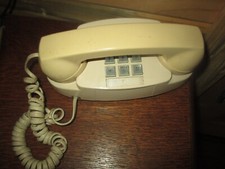 Vintage BEIGE Western Electric PRINCESS Push Button TELEPHONE - 1980's