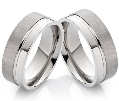 Eheringe Verlobungsringe Trauringe Partnerringe aus Titan Ringe Gravur  HT111