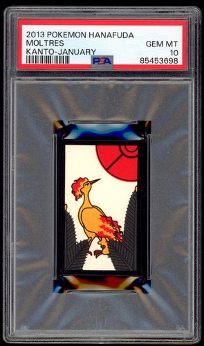 2013 PSA 10 Gem Mint Moltres Kanto January Hanafuda Pokemon Card Japanese
