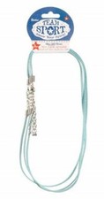 Factory Direct Craft Trio of Turquoise Faux Suede Necklaces with Silver Extender