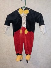 Disney Mickey Mouse Plush Costume Toddler Size 6/9 Months One Piece Polyester