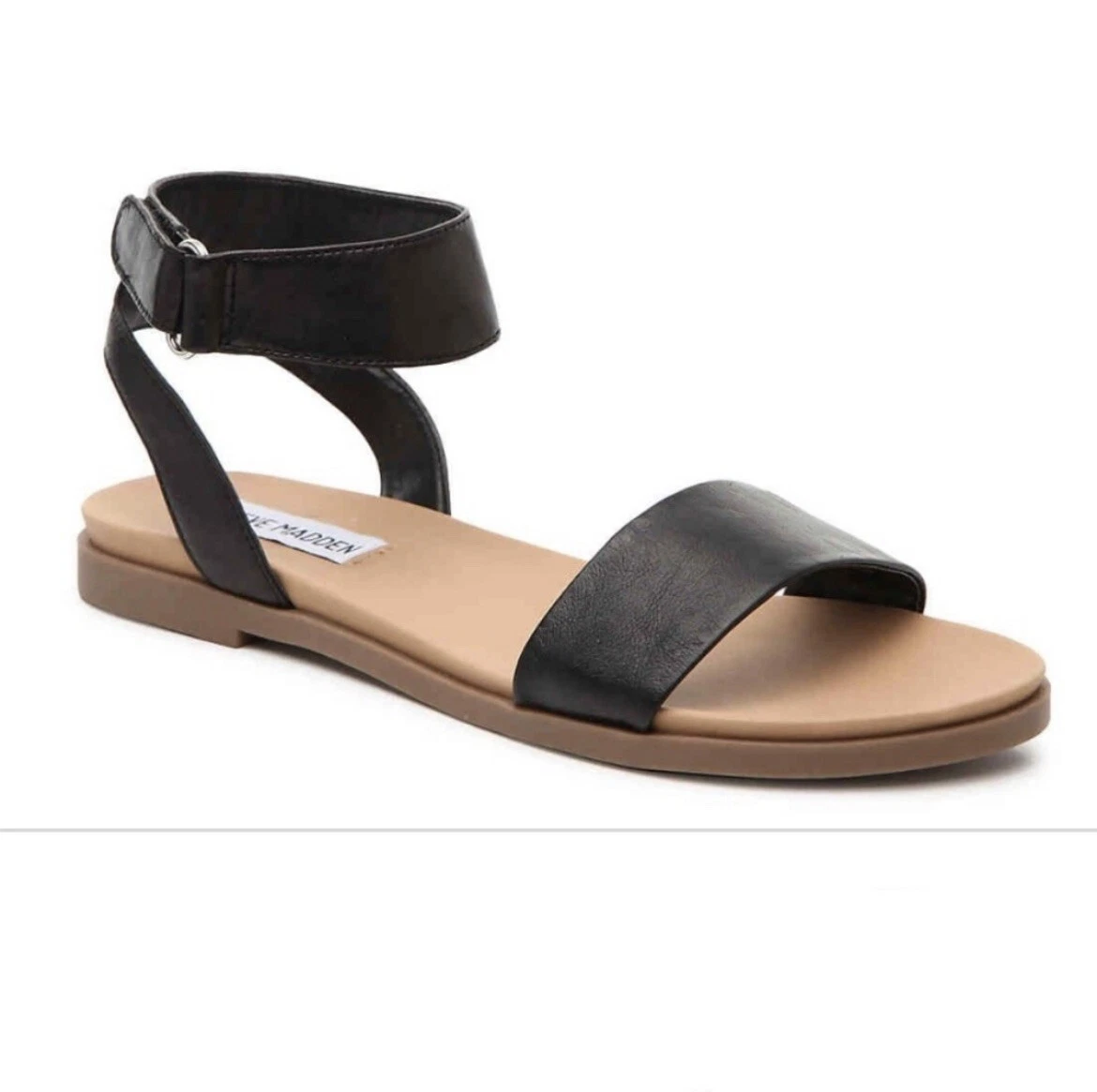 Steve Madden Meghan leather black sandals size 9
