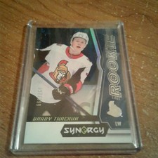 2018-19 Synergy Hockey Brady Tkachuk Blue Numbered To 399