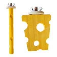Wood Bird Perch Cheese Design Bird Cage Perch Canary Parakeet Budgie Finch Perch