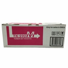 Image of Kyocera TK-590M Magenta Toner Cartridge Original Genuine Kit Ecosys Printer Red