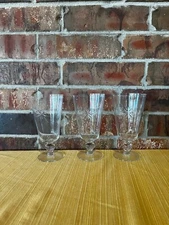 Sevron Starfire Etched Ice Tea Glasses MCM Vintage Set of 3