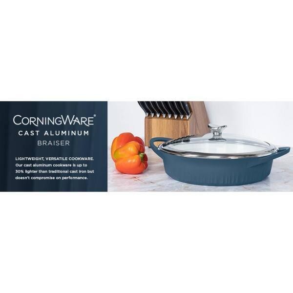 Staub Dutch Oven CorningWare QuickHeat 4-QT Braiser Lightweight