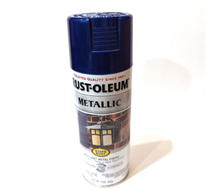 Rust-Oleum Stops Rust Metallic Spray Paint Cobalt Blue NEW 11 oz