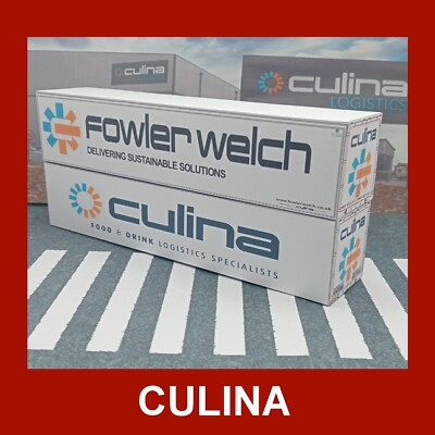 Culina & Fowler Welch Modellkartenbausätze Schiffscontainer x 4 HO 40ft Spur 1:87