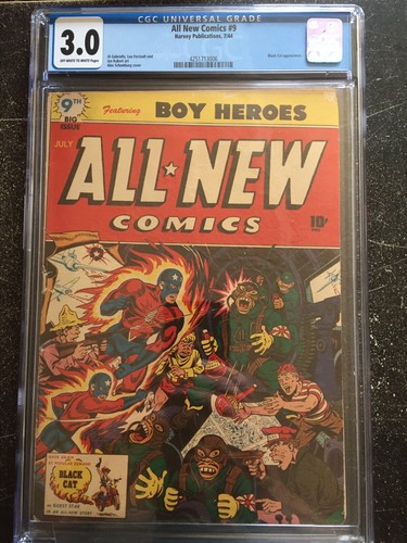 ALL-NEW COMICS #9 CGC GD/VG 3.0; OW-W; classic Schomburg Japanese war cover!