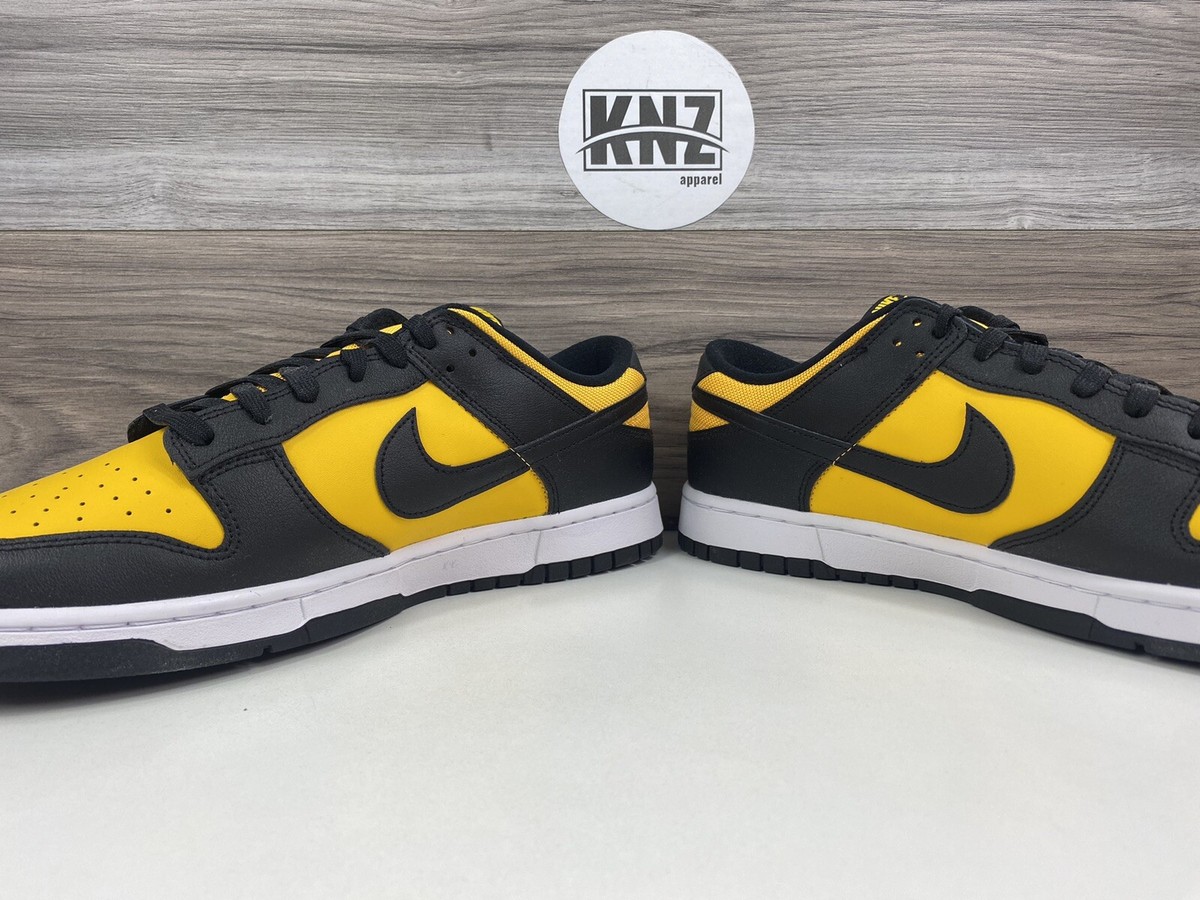 Nike Dunk Low Black University Gold White Shoes (FZ4618 001) *NEW