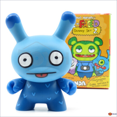Kidrobot Dunny 2005 2-Faced - Mademan blue figure by David Horvath complete box