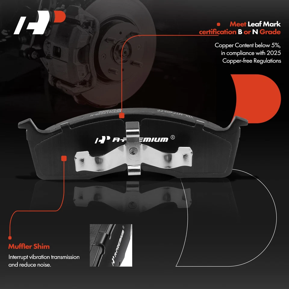 Front Disc Rotors and Ceramic Brake Pads for Concorde Dodge 98-04 Chrysler 300M - Image 3 of 4