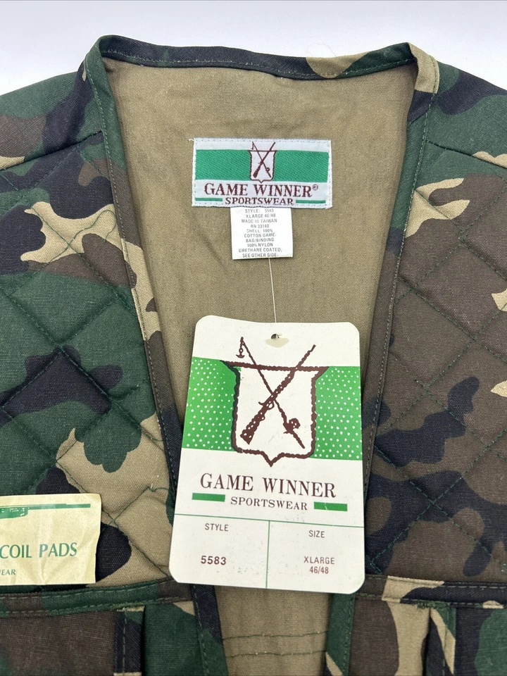 VINTAGE Game Winner Hunting Vest Men's Size XL Camoflauge - Image 3 of 4