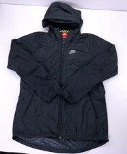 Nike RU Fly Windrunner Womens Size Medium 644127-010 Black/Grey Full Zip Hooded