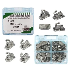 80pcs Dental Tubos de ortodoncia Buccal Tubes 1st Molar MBT 022 Monoblock MIM