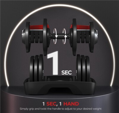 Adjustable Dumbbell Set 28lb/40lb/52.5lb/90lb Weight Dumbbells