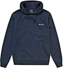 Nicce - Mens 'LCL' Essential Pull-Over Hooded Sweatshirt Long Sleeve Hoodie NAVY