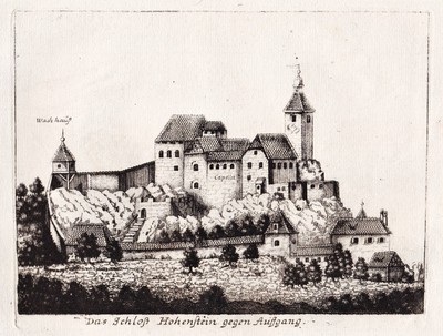 Nürnberg Nuremberg Schloss Hohenstein Ahorn Oberfranken Kupferstich Boener 1708