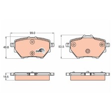 Satz Bremsbeläge Bremsklötze hinten für Opel Corsa F P2JO Grandland X | 23901
