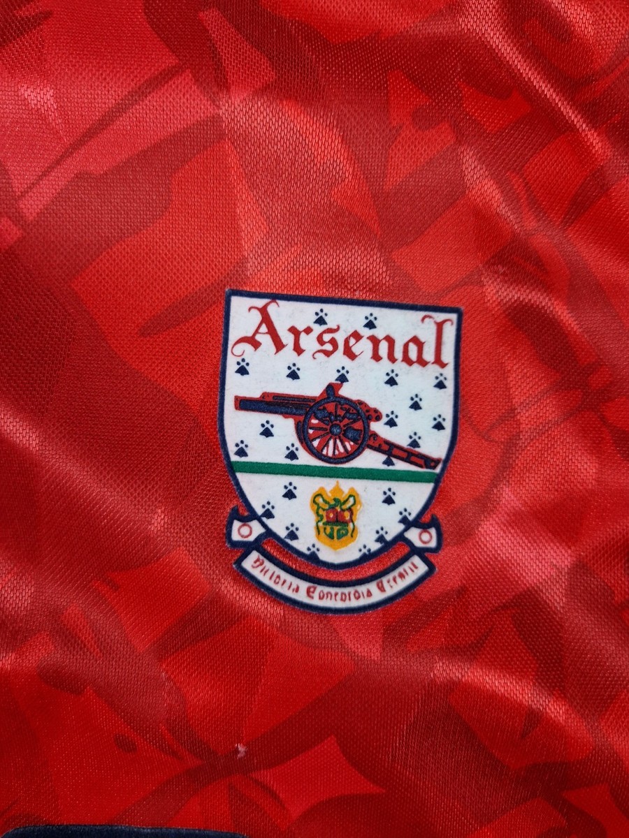 Vintage Arsenal Soccer Jersey Rare 90s Home JVC Football Shirt