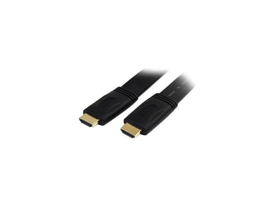 StarTech.com HDMIMM6FL 6 ft. Black Flat High Speed HDMI Cable with Ethernet Male - Image 2 of 2