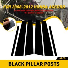 For 2008-2012 Honda Accordcar Auto Pillar Posts Door Window Decor Trim Parts 6x