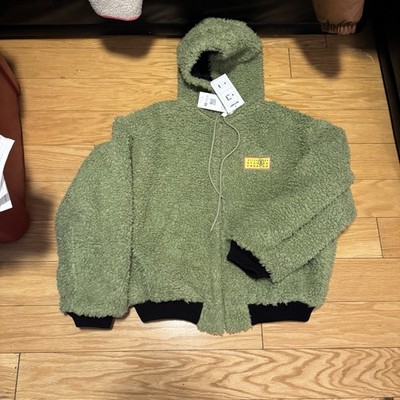 Maison Margiela Fuzzy Green Hooded Jacket Men s XXL Made in Italy