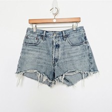 Levis' 501 29" Cutoffs Light Wash Frayed Hem Button Fly 2" Inseam Daisy Dukes