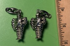 TWO VINTAGE MICHELIN MAN BIBENDUM METAL KEY CHAIN FOB VINTAGE