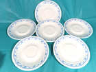 Corelle Morning Blue Set Of 6 Pyrex Cups And Corelle Saucers — photo 10