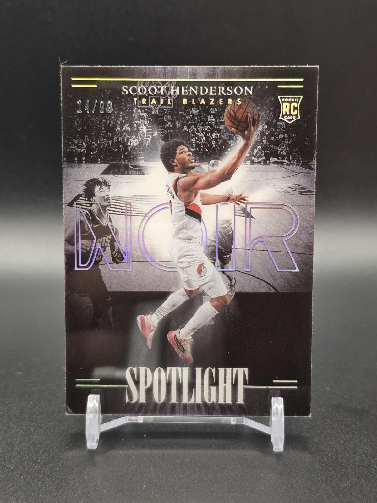  2023-24 Panini Noir Scoot Henderson #20 Spotlight 14/99 Trail Blazers RC