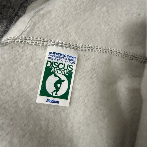 Pantalones deportivos Discus de colección para hombre gris medio sin existencias años 80 hechos en EE. UU. - Imagen 3 de 5
