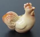 Fenton Art Glass Slag Caramel Chocolate 3" Chicken Rooster Figurine