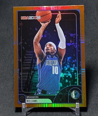 Brandon Williams Orange 2025-26 Topps NBA Hoops Basketball #15 Dallas Mavericks