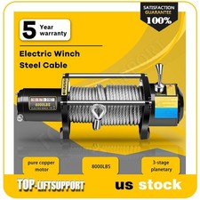 8000lbs Electric Winch Waterproof Truck Trailer Steel Rope Off-road 4wd 8000lbs Electric Winch Waterproof Truck Trailer Steel Rope Off-road 4wd