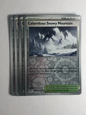 Pokemon TCG Paldea Evolved 4x Playset RH Calamitous Snowy Mountain 174/193 