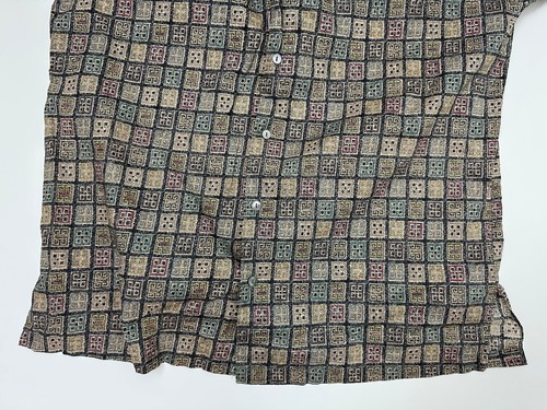 Vintage Tori Richard Shirt Men Medium Hawaiian Cotton Lawn Geometric Check Tiki - Picture 11 of 17