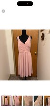 Jessica Howard Blush Pink rhinestone embellished Sleeveless Midi A-Line Dress 12