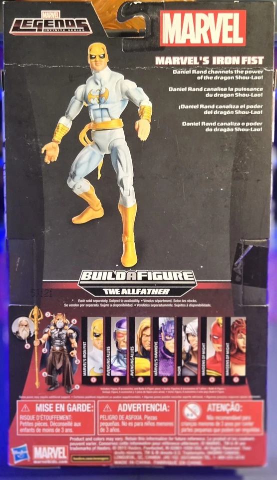 Marvel Legends Avengers Puño de Hierro Traje Blanco 6" Figura de Acción Allfather BAF NUEVO Foto 3 de 3