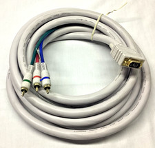 12' VGA Male to Component 3RCA Male Cable for HD Projectors w/ VGA Input